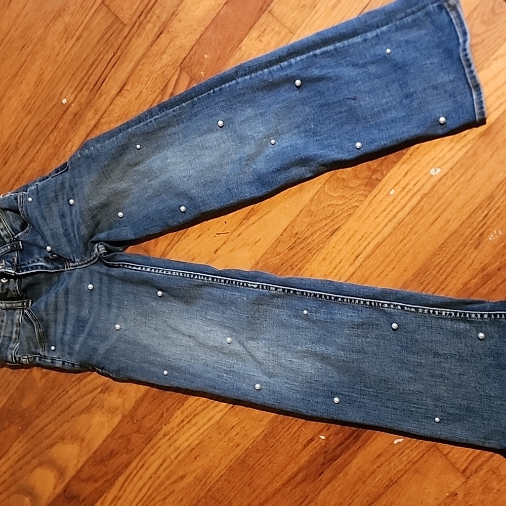 Abercrombie Kids High Rise Wide Leg Jeans - Classic Blue